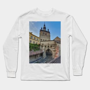 Sighisoara Clock Tower view Long Sleeve T-Shirt